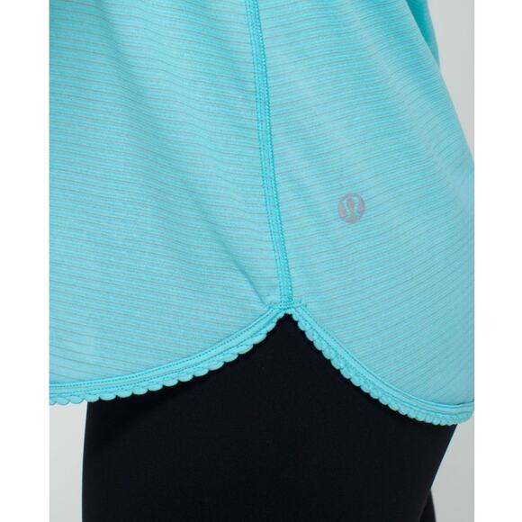 Lululemon 105 F Singlet Tank Top Sz 6 NWT Heathered Angel Blue Silverescent Tech - Picture 15 of 15